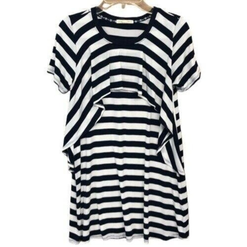 Copper Key short sleeve stripe dress SIZE MEDIUM